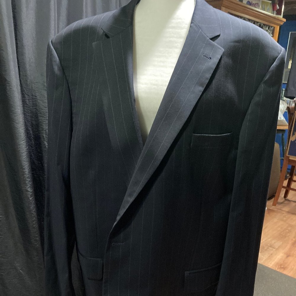 Joseph A Banks Dark Blue Pin Stripe 52L Suit
